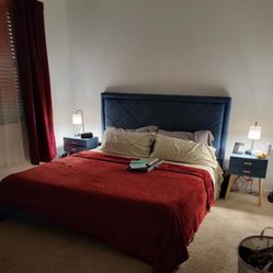 king bed frame & mattress 