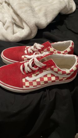 Red Checkered Vans