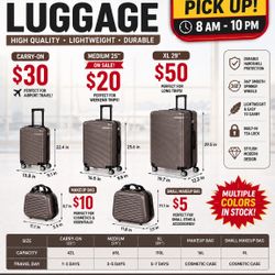 🧳🔥 PREMIUM LUGGAGE SALE — SAME DAY PICKUP 🔥🧳  Travel in style without overpaying ✈️🌴 Brand new premium hardshell luggage available NOW in multipl