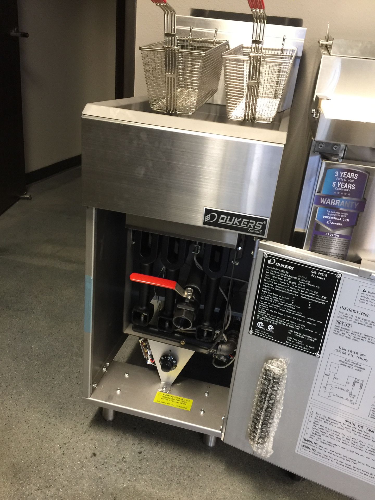 40 Lbs Oil Capacity Floor Deep Fryer Natural Gas/ Propane