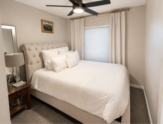 Beautiful Tufted Upholstered Queen Bed – $350