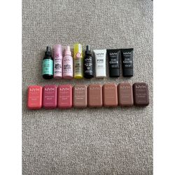 BRAND NEW NYX Professional Makeup Full Size/Assorted 16-Piece Makeup Lot – Buttermelt Blush & Bronzer, Primers & Setting Sprays