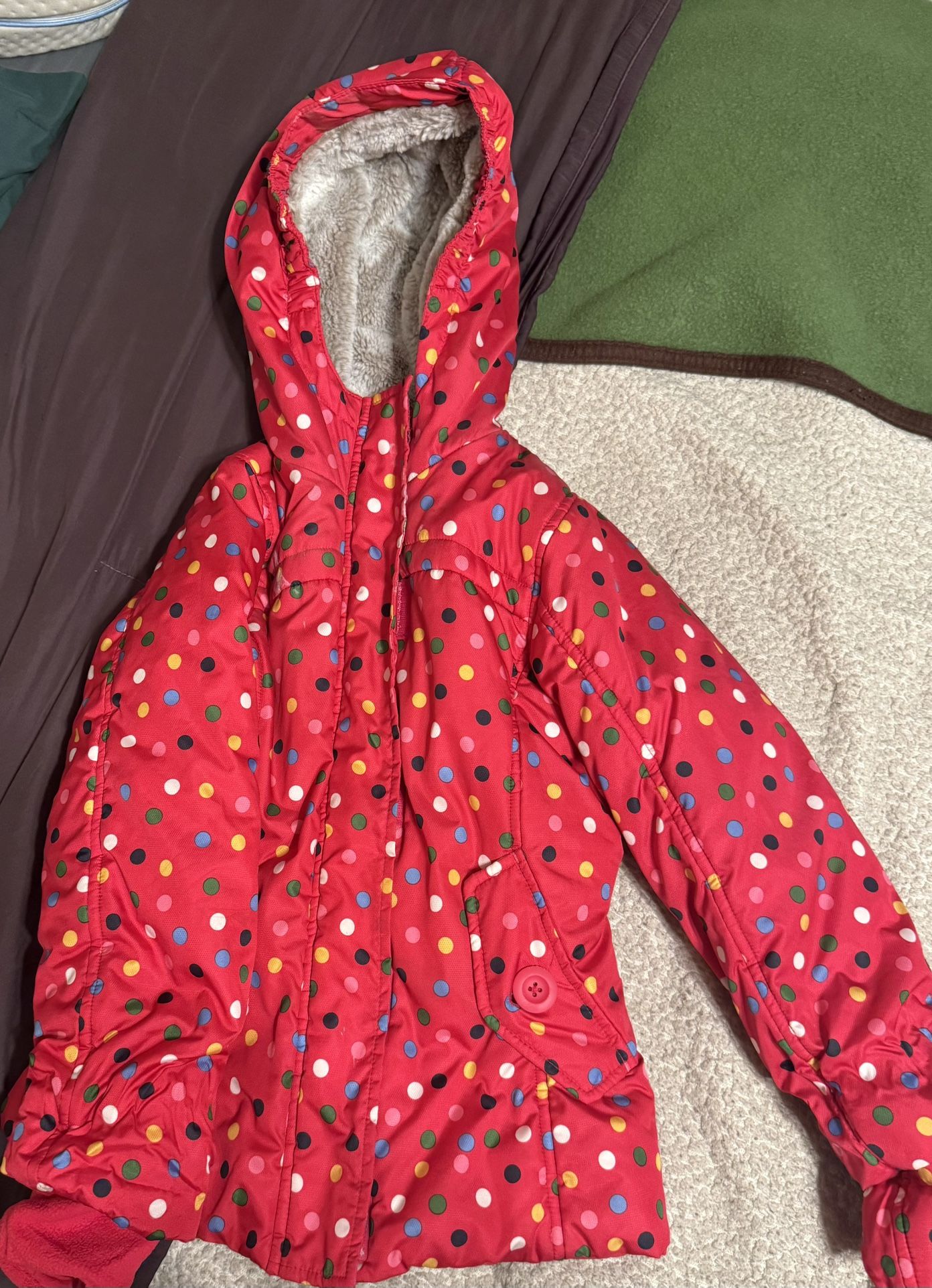 Little Girls Winter Coat Size 6/7 Practically New