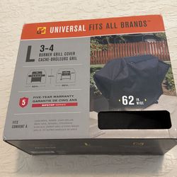 $15 In Box Brand New Universal black grill cover fits 62 inch wide grill brand new inbox