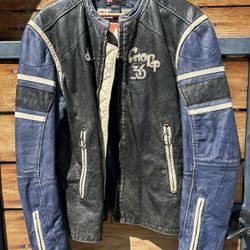 Vintage Y2K Diesel Moto Distressed Leather Jacket Size X-Large 