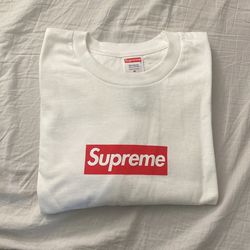 Supreme White Box Logo Sz M