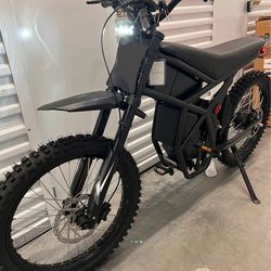 GT73 Electric E-Bike Dirt Bike Style Full Suspension, 25 Inch Deal Dirt Bike Tires, 37mph, 2 Batteries