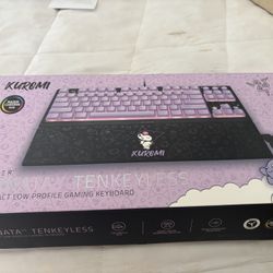 Razer x Sanrio Kuromi Wired Mechanical Keyboard 87 Keys Wrist Rest Set Gift