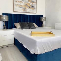 Tufted Custom Bed Take Home Today Pay Later