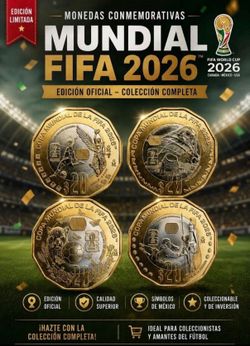 2026 FIFA World Cup™ $20 Commemorative Coin Set – Set of 4 NO CASE INCLUDED