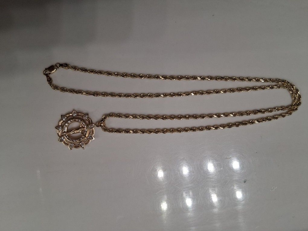 14k Gold Chain And 14kPendent 