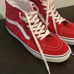 Formula Red Sk8-hi Vans 10.5