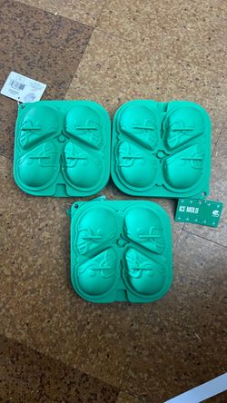 Football helmet, ice molds