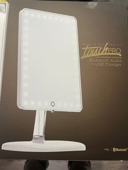 Impressions Vanity LED Makeup Mirror Bluetooth Audio+USB Charger
