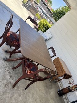 4 Chair Solid Wood Table