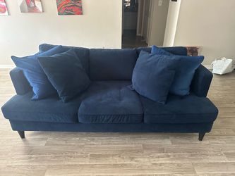 Blue Couch for Sale - Moving