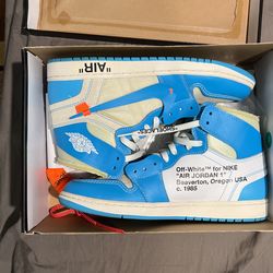 Off White Jordan 1 UNC Size 10.5