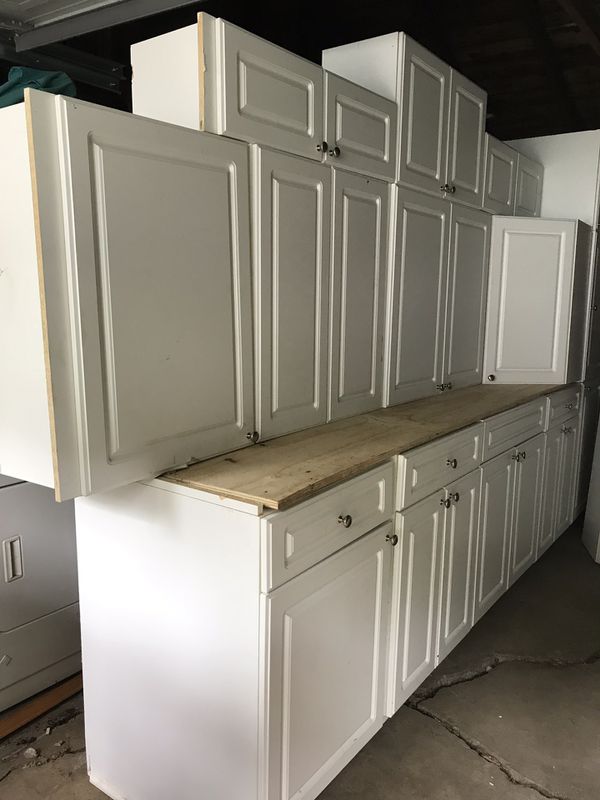 Simple Used White Kitchen Cabinets For Sale with Simple Decor