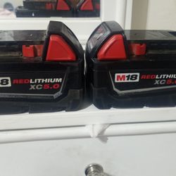 Milwaukee Batteries 5.0 CHEAP $90 X 2