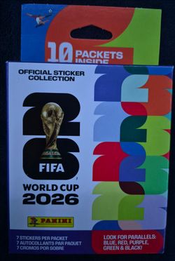 2026 Panini World Cup 10Ct Sticker Pk Hanger Box | 70 Stickers | Volume Discount