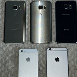 Lot 5 Phones For Parts 
