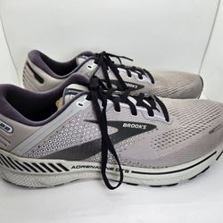 Brooks Adrenaline GTS 22 Shoes Men's 12 2E Wide Grey Running Athletic Sneakers