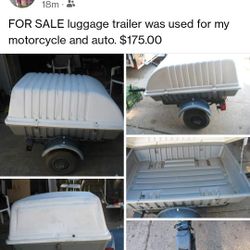 Cargo Trailer For Use Behind Motor Cycle Car Or Truck With A Hitch 