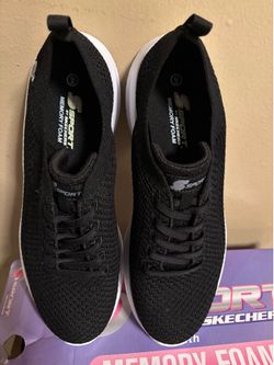 Skechers Memory Foam Resse Women's Shoes Slip on Black Size 9