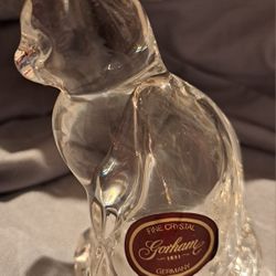 Fine Crystal Cat Salt and Pepper Shaker Set C995 Gorham Germany