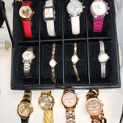 Swiss Made Womans Watches .. Including "Michele" Authentic Diamond 💎  Bezel, Authentic "COACH ",AUTHENTIC  SWISS ARMY...ETC