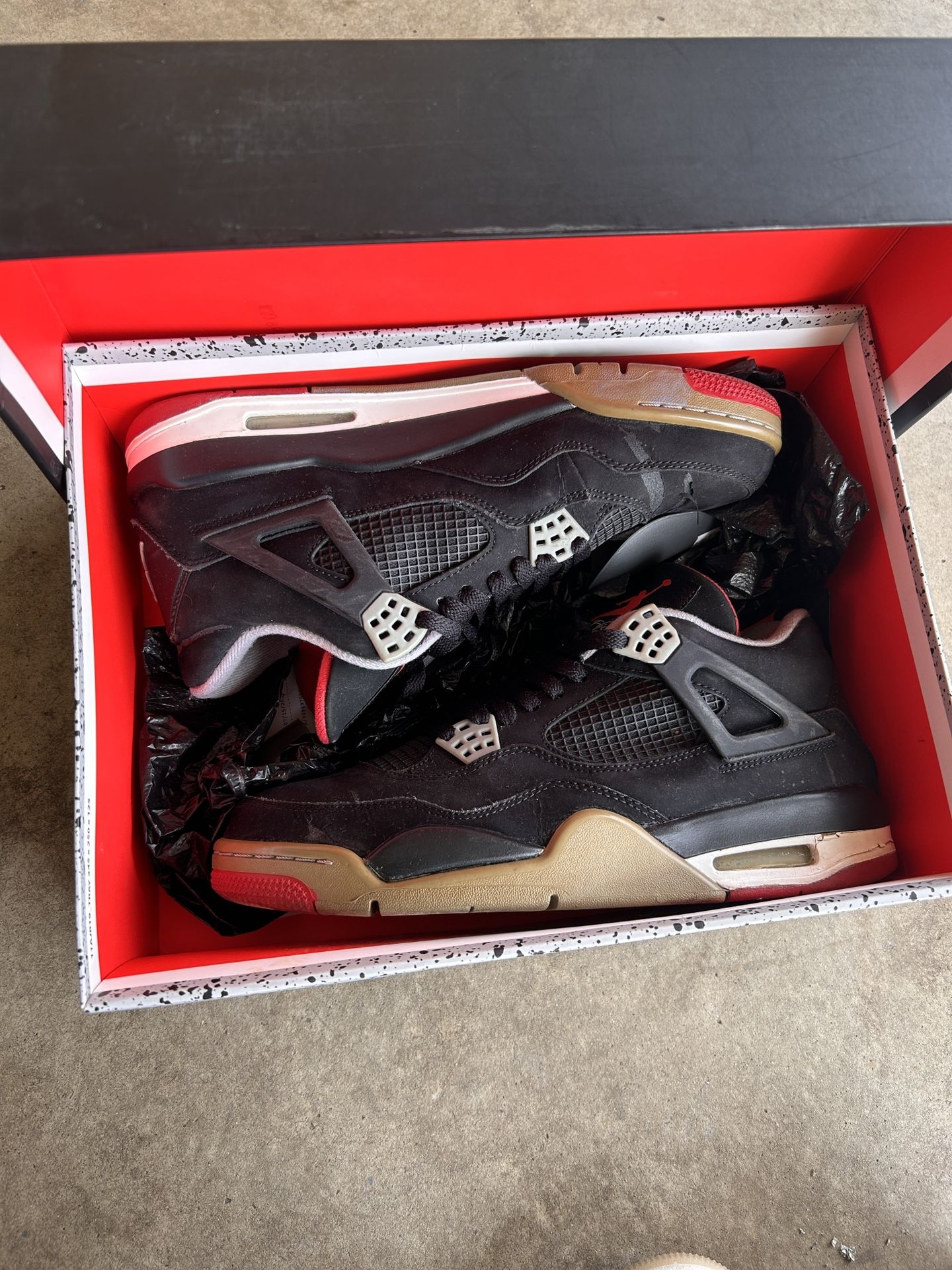 Sz11 2012 Nike Jordan 4 Bred Og Box