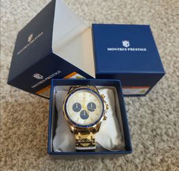 Montres Prestige X Invicta Mens Watch 44.5mm Blue/Gold MPW-0354