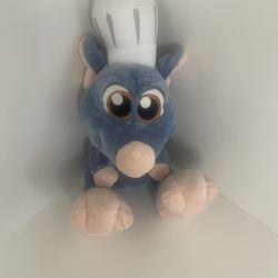 Disney Parks 2022 Chef Remy Ratatouille Big Feet 13.5" Plush Stuffed Toy EUC