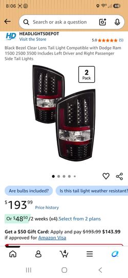 2007-2008 ram taillights