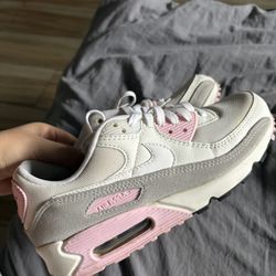 Nike Air, Light Pink & White, 8 In Woman’s 