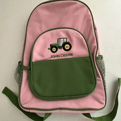 John Deere Pink & Green Tractor Backpack