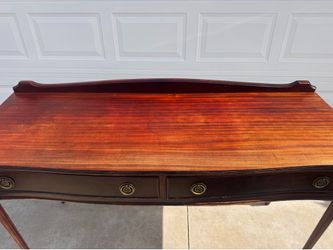 Vintage Mahogany Serpentine Console Table