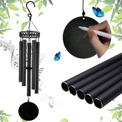 Outdoor Memorial Wind Chimes, Sympathy Gifts for Loss of Loved One with Deep Tone, Personalized Wind Chime with 2 Pens, Metal Garden Decor, 32 Inch

