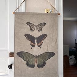 Boho Butterfly Hanging Canvas Print