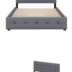 King Size Bed Frame Bedframe With Headboard And Storage King Size