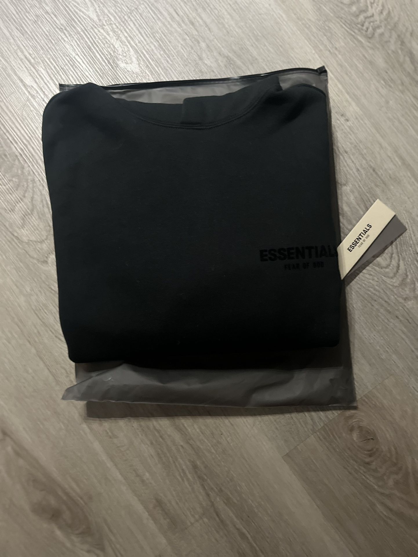 Black Essentials Hoodie Size Small