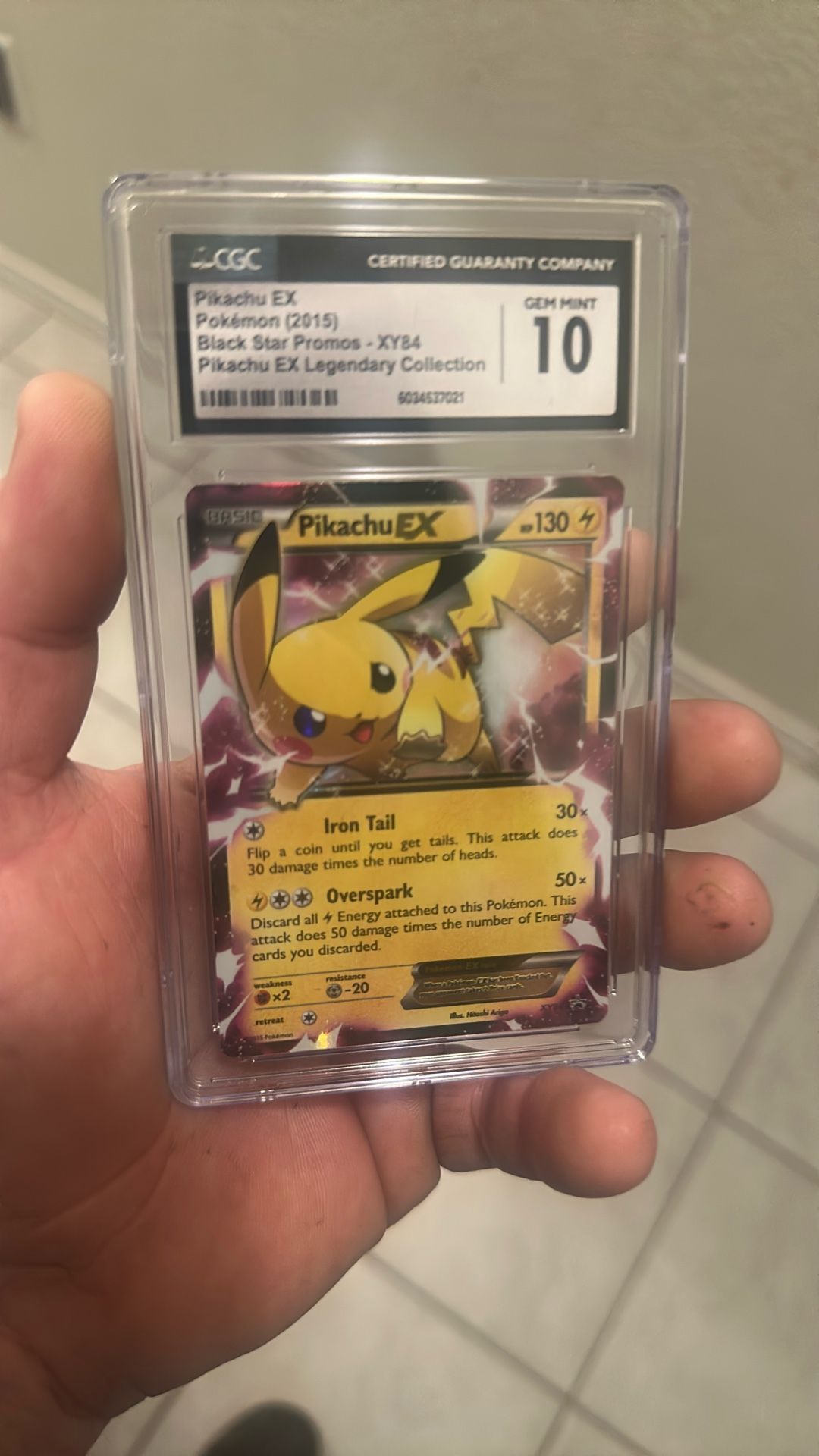 Pikachu EX Pokémon Black Star Promo Grade Ten Trading cards