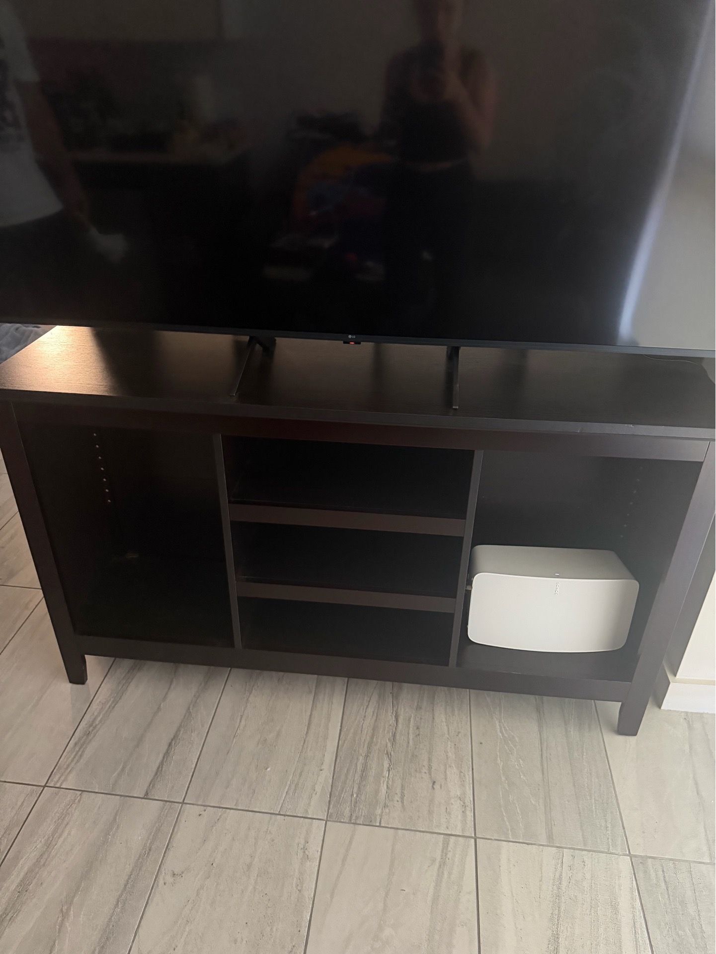 Black TV stand