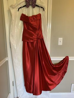 red satin dress prom Prom Long Formal Fitted Evening Dress Amoris T608