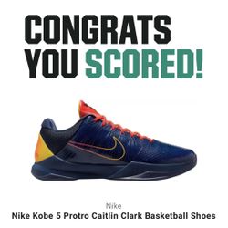 Kobe 5 Protro Caitlin Clark Size 7