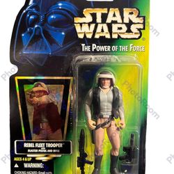 Star Wars 1996 Collection 1 Rebel Fleet Trooper With Blaster Pistol And Rifle Holo