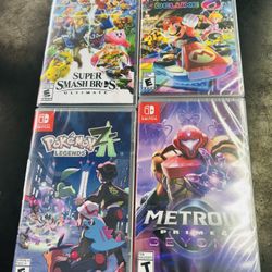 Brand New - Nintendo Switch Games  - Sealed  - Bundle Price - $200  Single Item @$55  - Smash Bros  Mario Kart  Metroid  Pokémon 