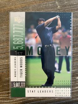 Upper Deck Tiger Woods Money Leader Card Rare