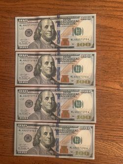 I have four nice $100 bills all in sequence for only $600 or make me an offer