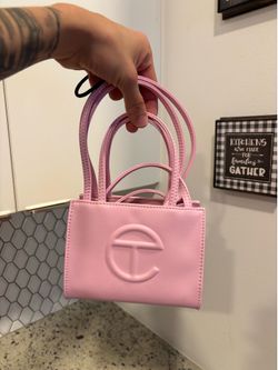Telfar bag bubble gum pink color